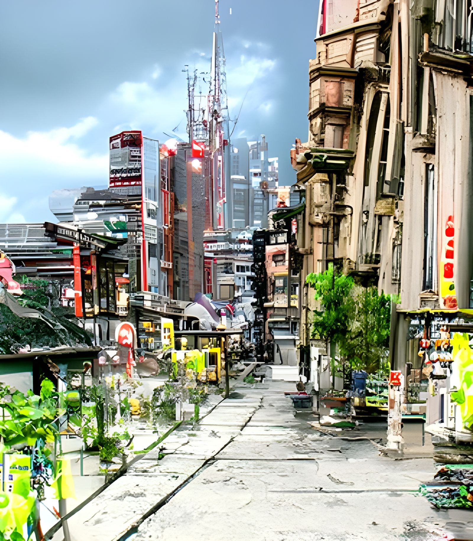 Victorian Cyberpunk City in Hyperreal 8K
