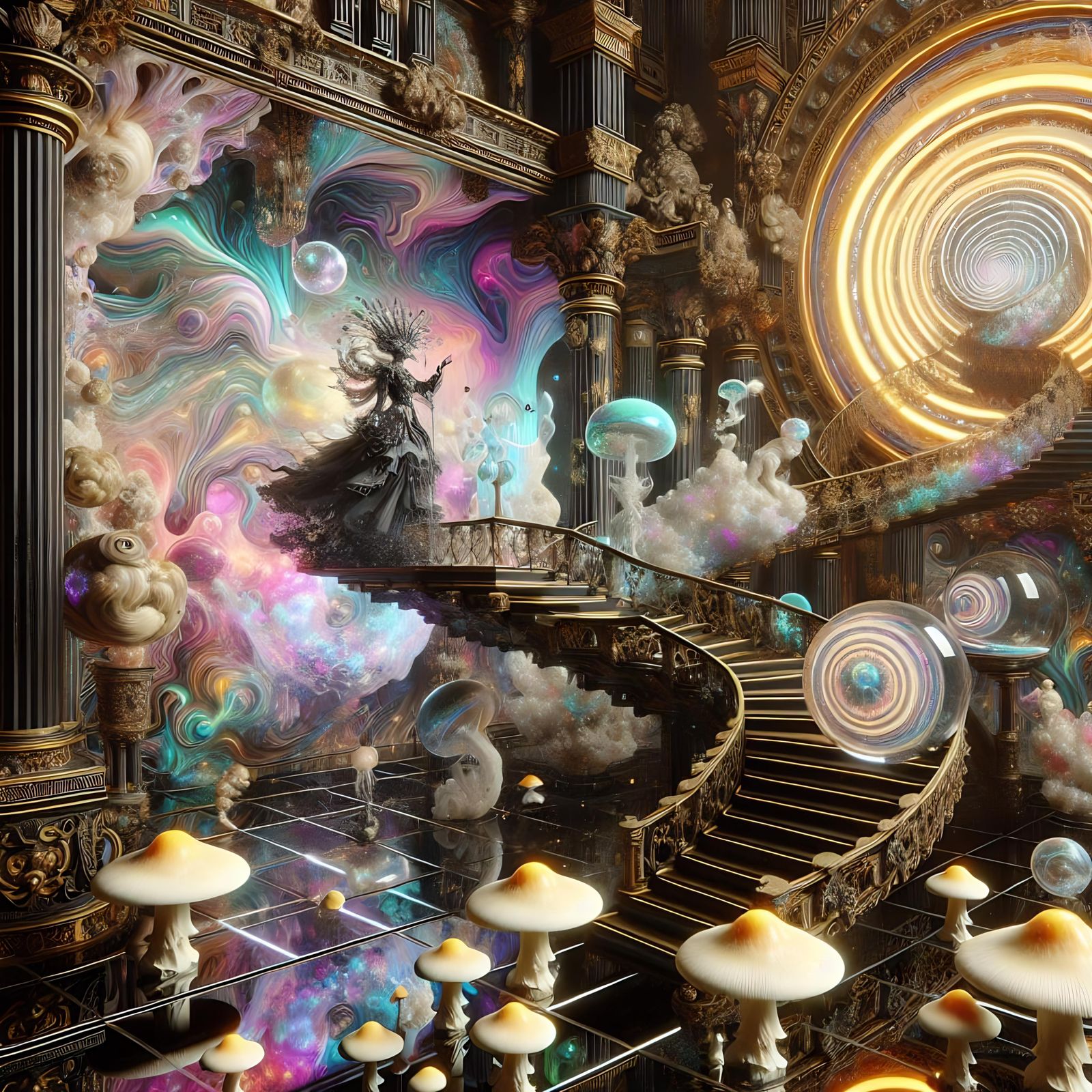 Surreal Victorian Rococo Meets Ebbupunk Goddess