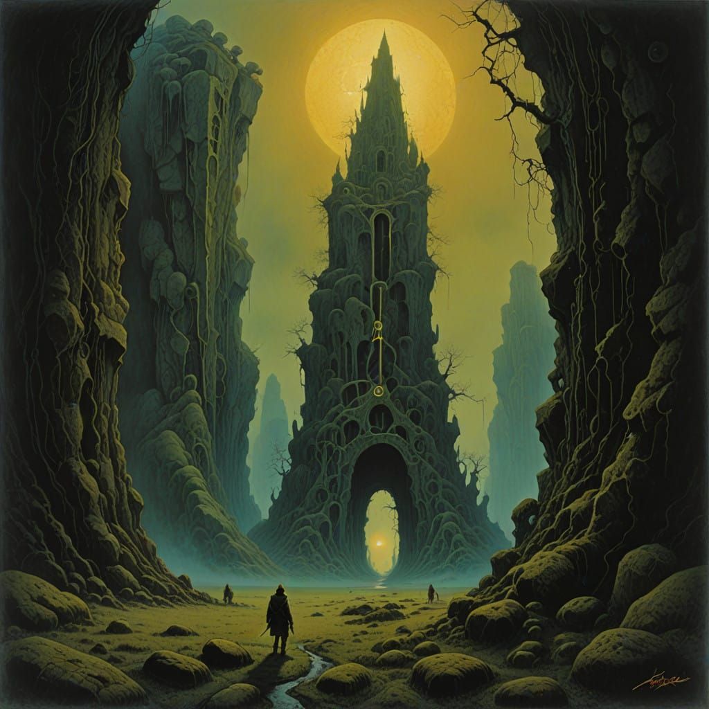 Glowing Rune Illuminates Ancient Cavern