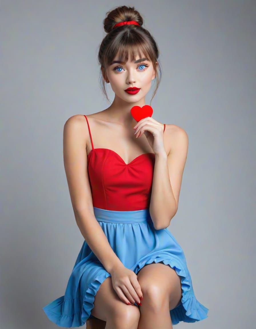 "full body portrait of beautiful woman,, brown straight bun ...