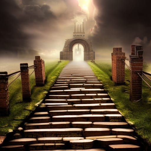 Stairway to Heaven Tattoo in Realism Style