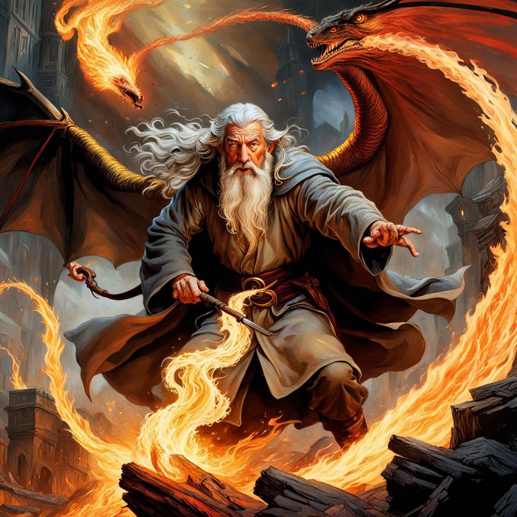 I am a servant of the Secret Fire, wielder of the flame of Anor. You cannot pass. The dark fire will not avail you, flam...