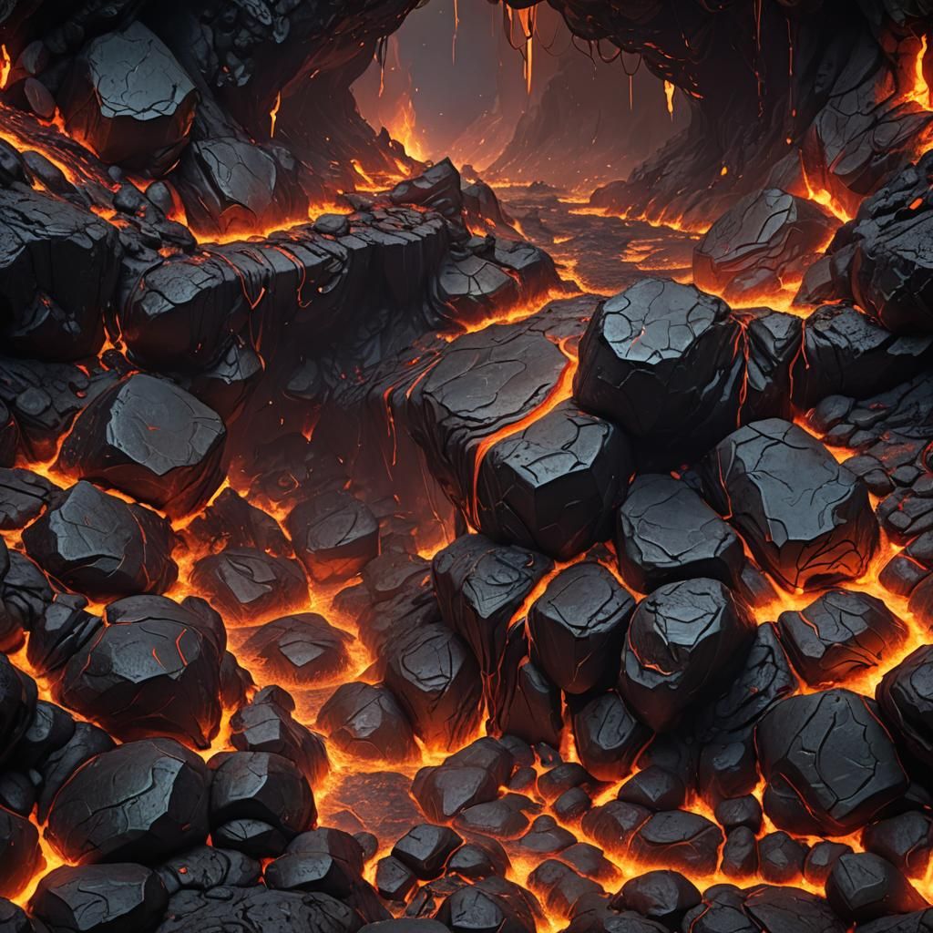 Fire God Emerges from Lava Cavern