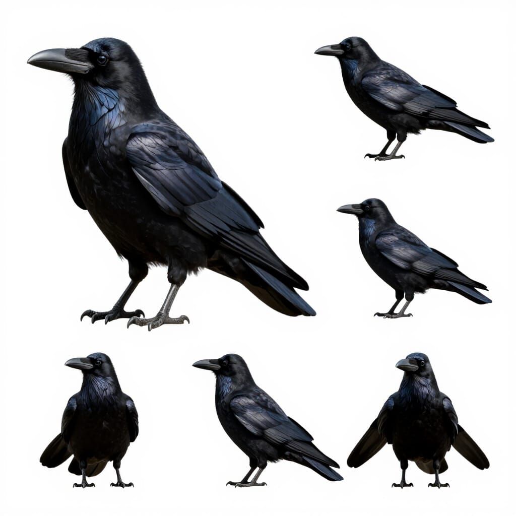 Black Crow Orthographic Views for Woodworking Templates