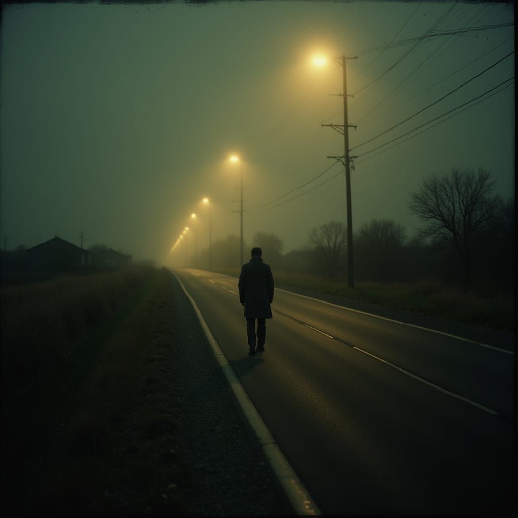 Film Noir Cinematic Scene in Muted Earth Tones