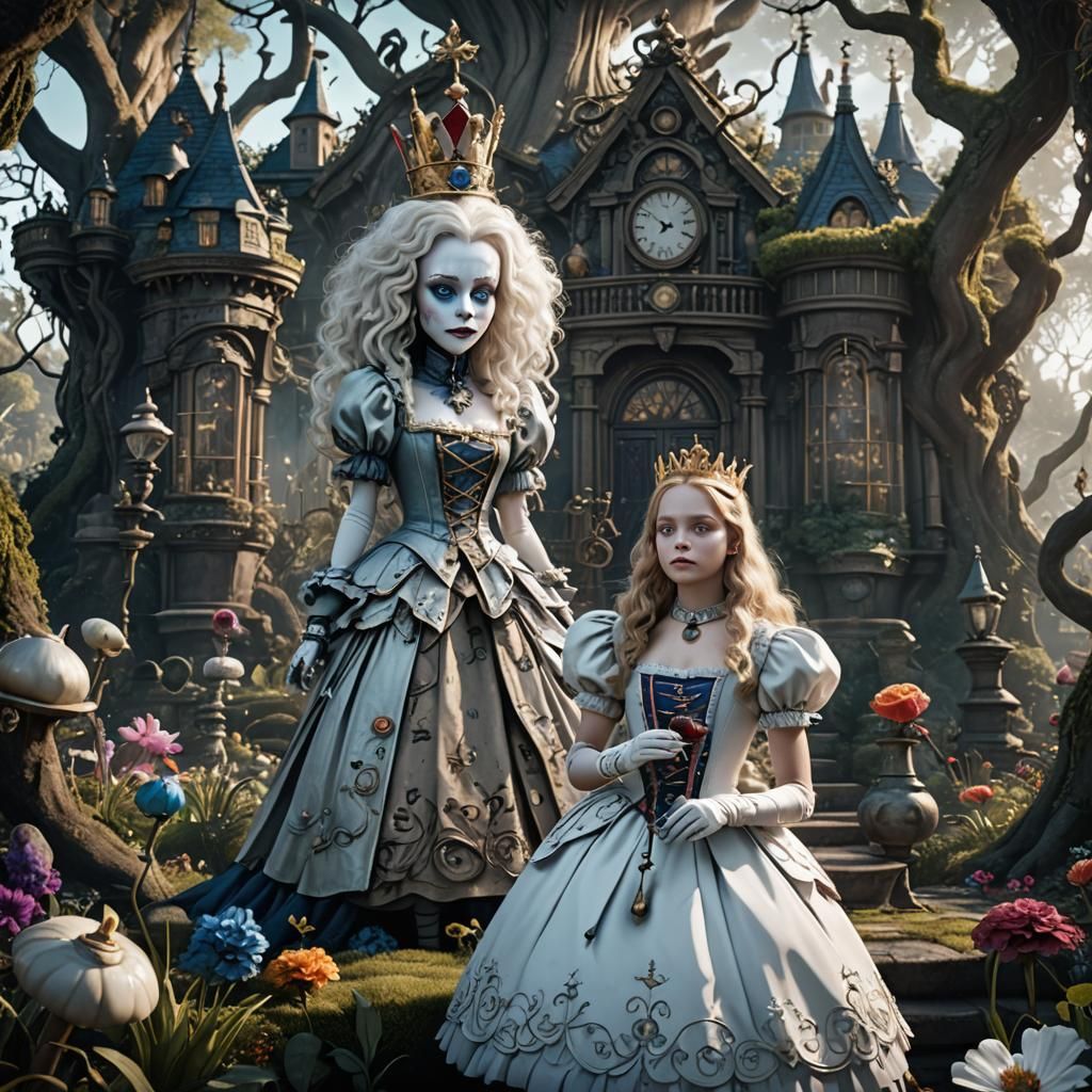 White Queen in Disney Haunted Mansion Style