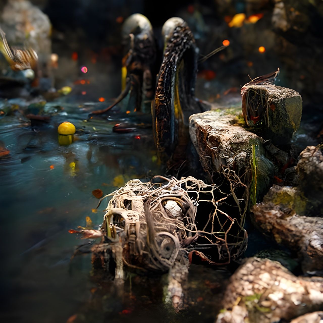 Mysterious Ruins in Net: Digital Matte Painting