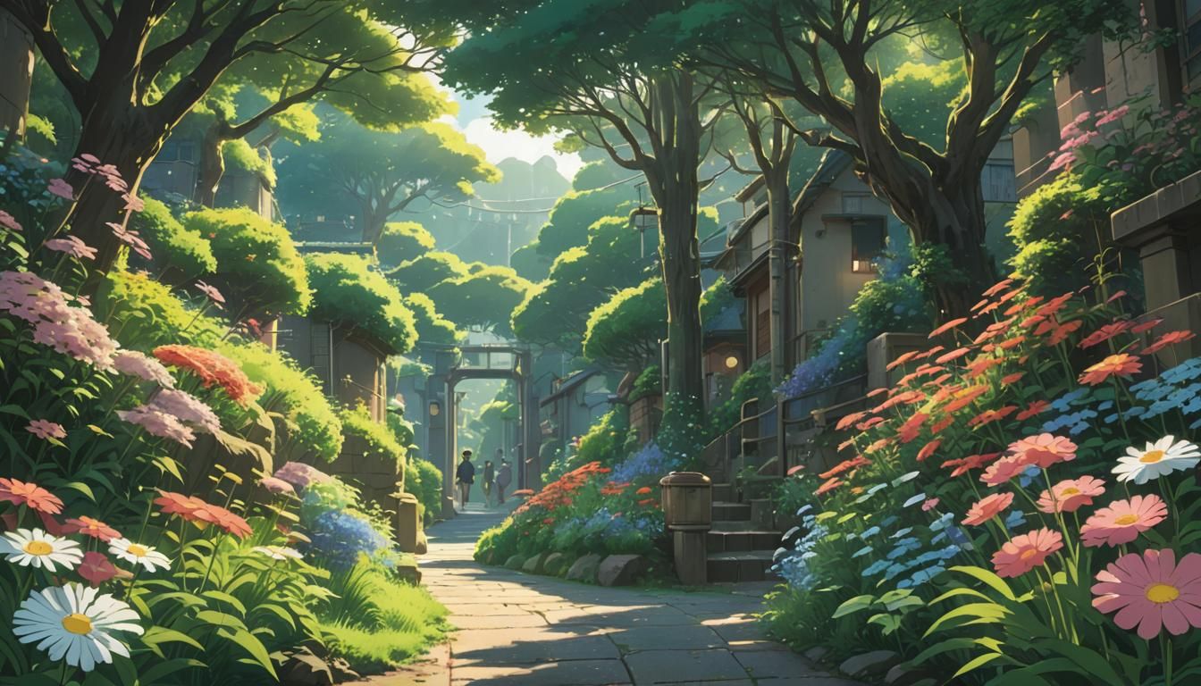 Radiant Flower in Anime-Inspired Concept Art