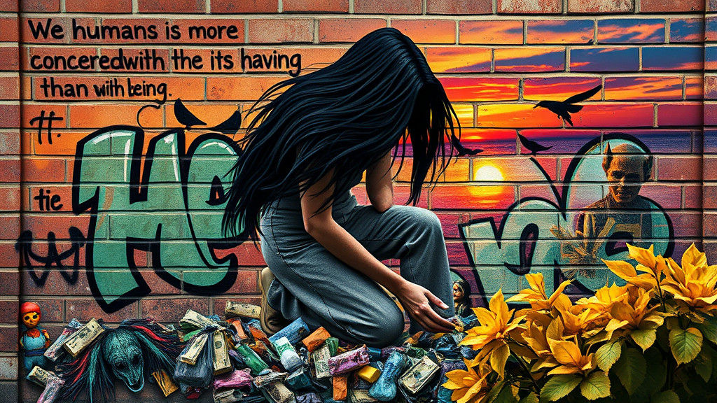 Graffiti Art with Stylized Lettering and Characters