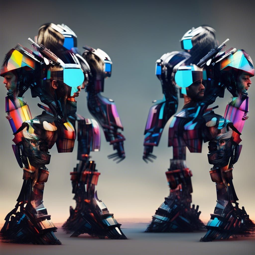 Fragmented Identity Double Exposure Portrait