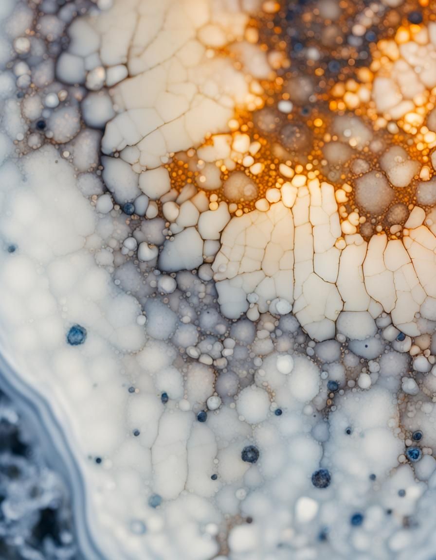 Dendritic Opal Stone Interior Close-Up Photo