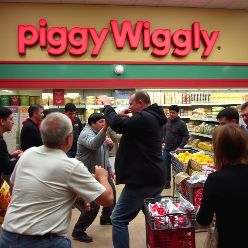 Vigilantes Clash in a Grocery Store