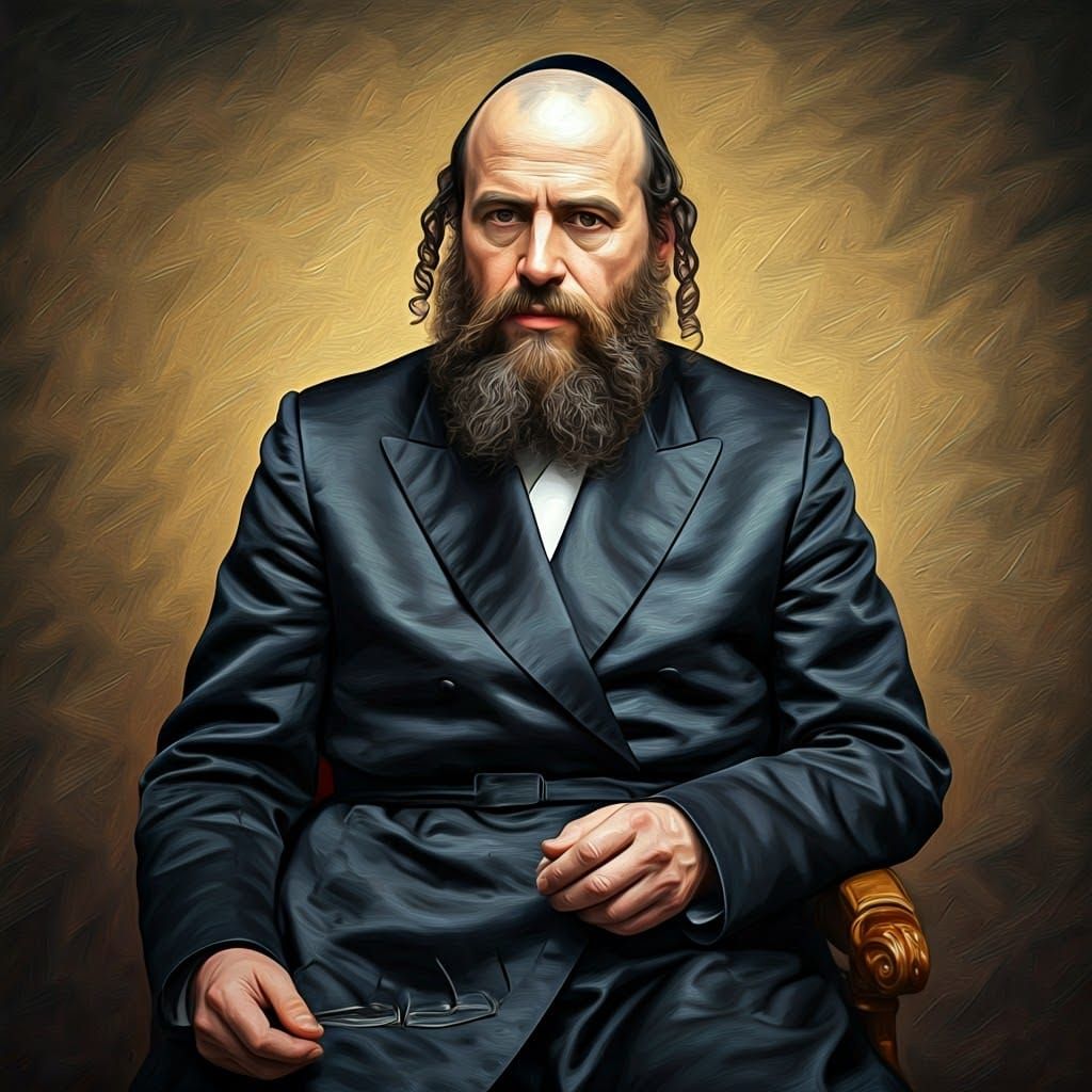 Hasidic Man Portrait in Early 20th Century Style