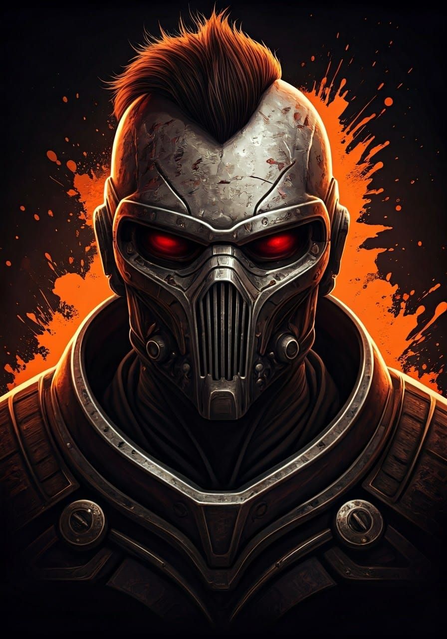 Punk Mercenary Portrait in 8k Resolution