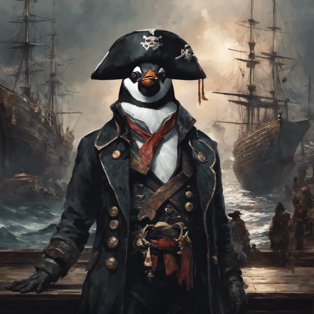 Penguin Pirate: Dramatic Digital Matte Painting