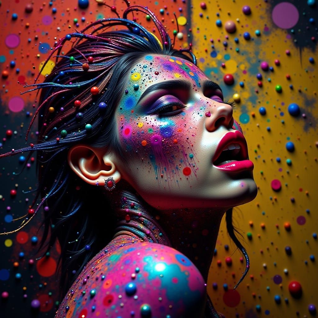 Screaming Woman Concept Art in Hyperrealistic Style