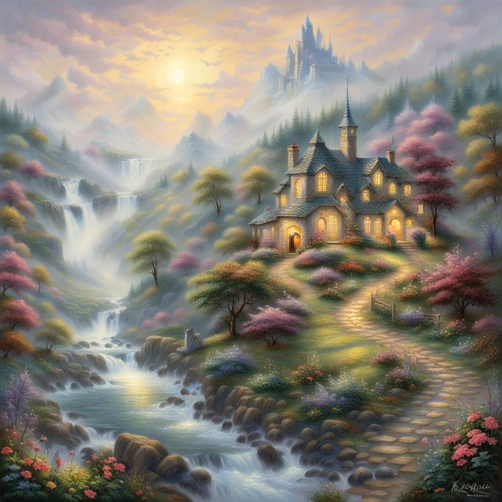Ethereal Alluveterre Fantasy Landscape