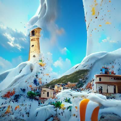 Fantastical White Lily in Detailed Matte Painting