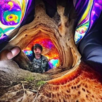 Psychedelic Tree Man: An Otherworldly Vision
