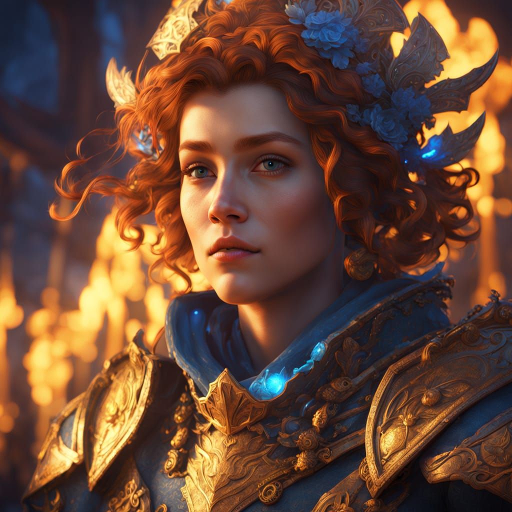 Ethereal Halfling Cleric in Warm Golden Light