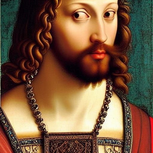 Renaissance King of Bling Portrait in Rococo Style