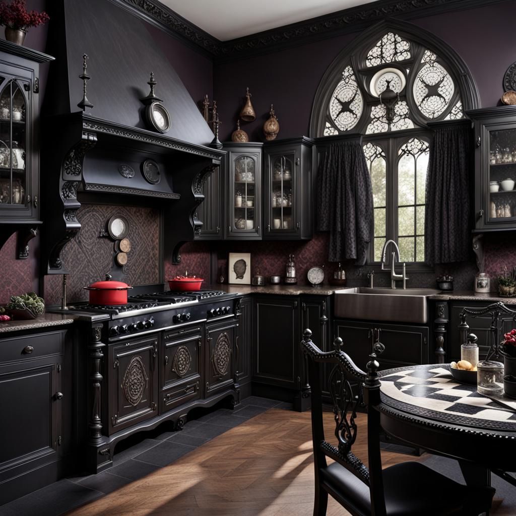 Gothic Punk Victorian Kitchen Design