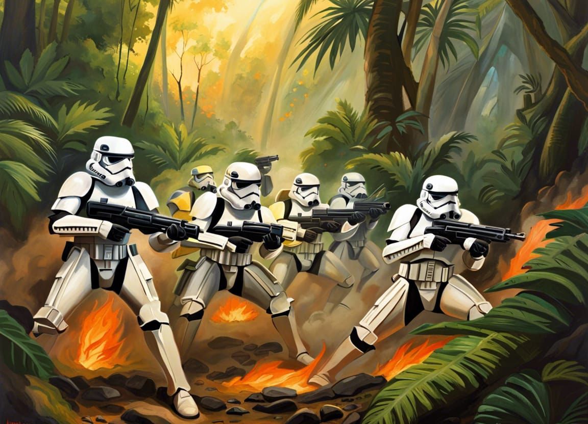 Dynamic Jungle Firefight: Tau Ambush Stormtroopers