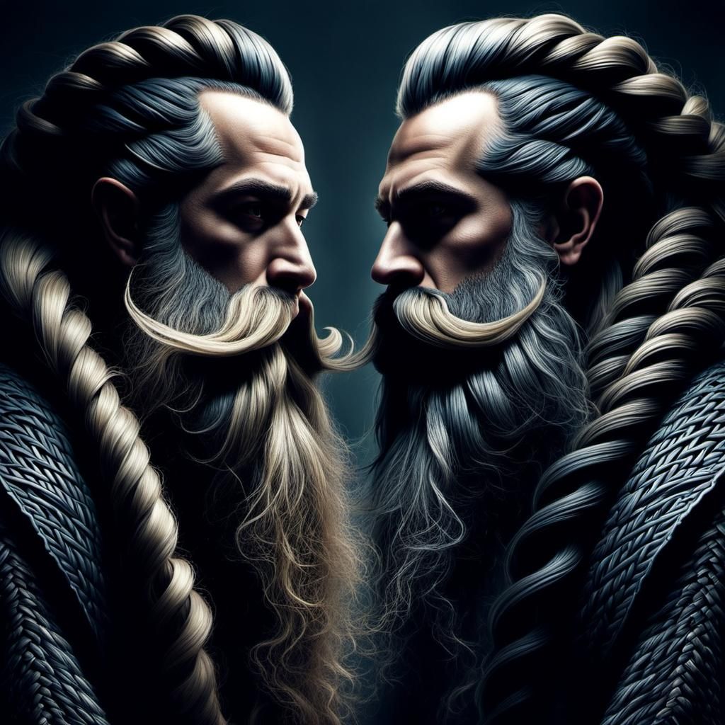 Dwarf with Intricately Braided Beard: Fantasy Portrait