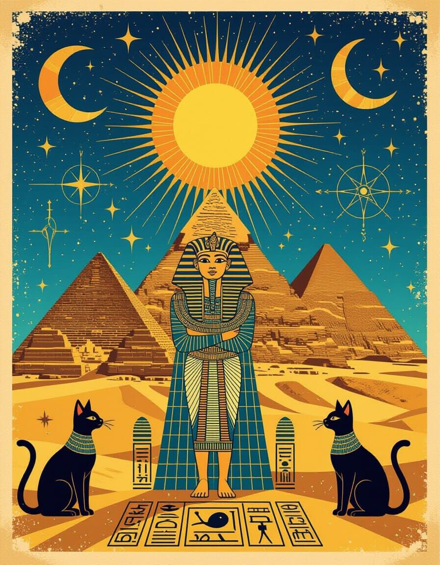 Egyptian Pharaohs Ascend Through Cosmic Star Gate