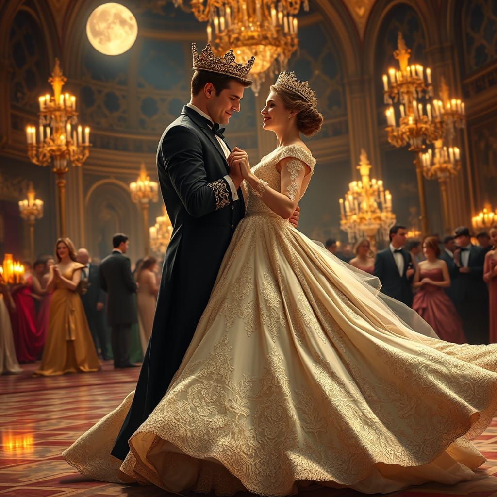 Regal Ballroom Romance in Luxurious Victorian Style