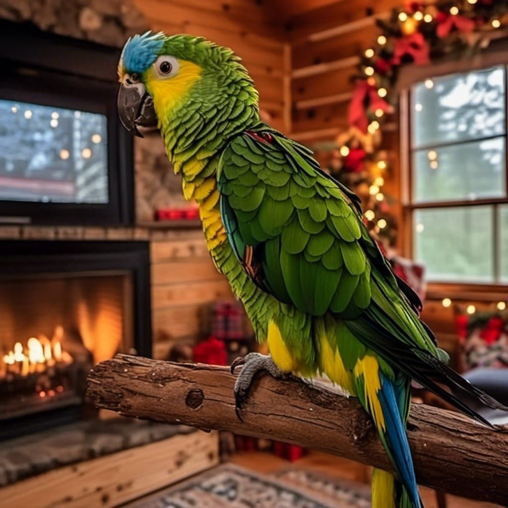 cute and adorable female blue-fronted Amazon Parrot