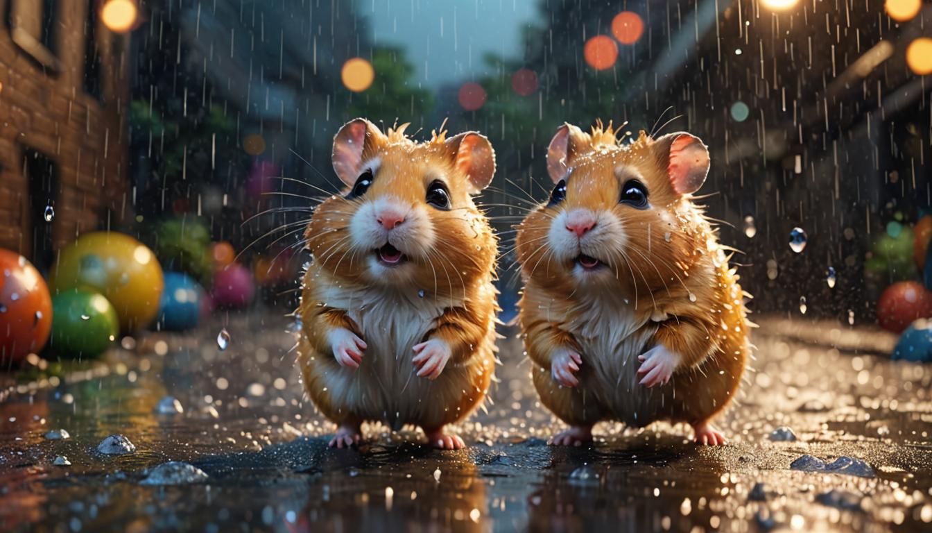 Hamster Running in Heavy Rain: Pixar Concept Art