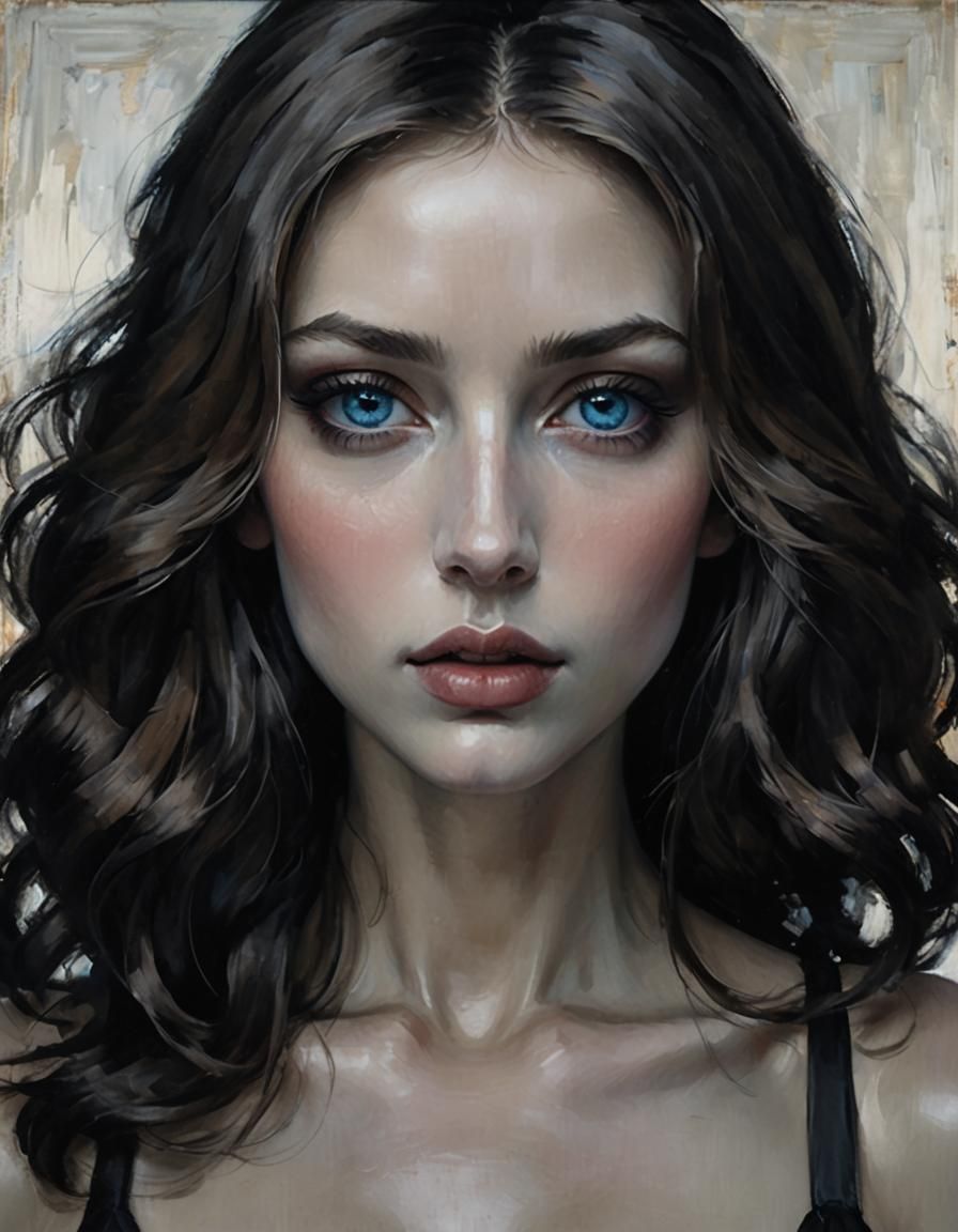 Captivating Woman in the Style of Impressionism