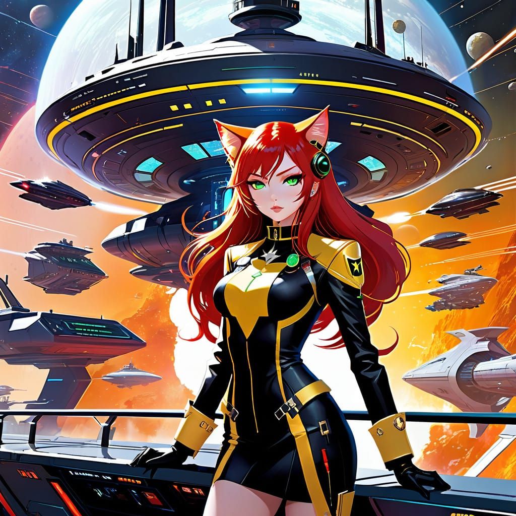 Captain Akane prepares for battle