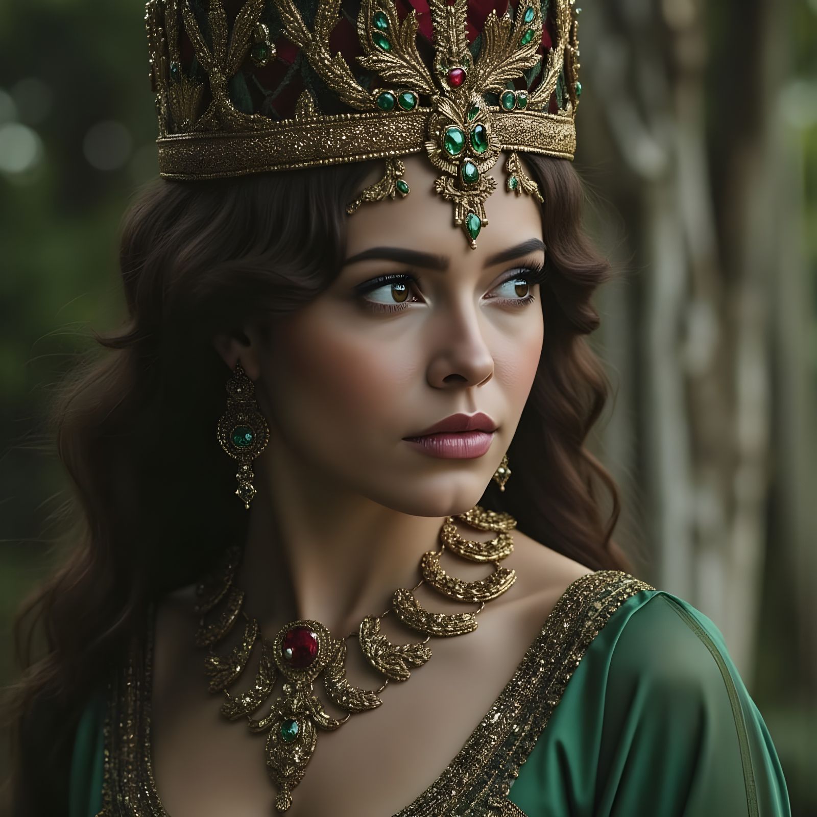 Galadriel's Enchanted Reflection in a Serene Lake