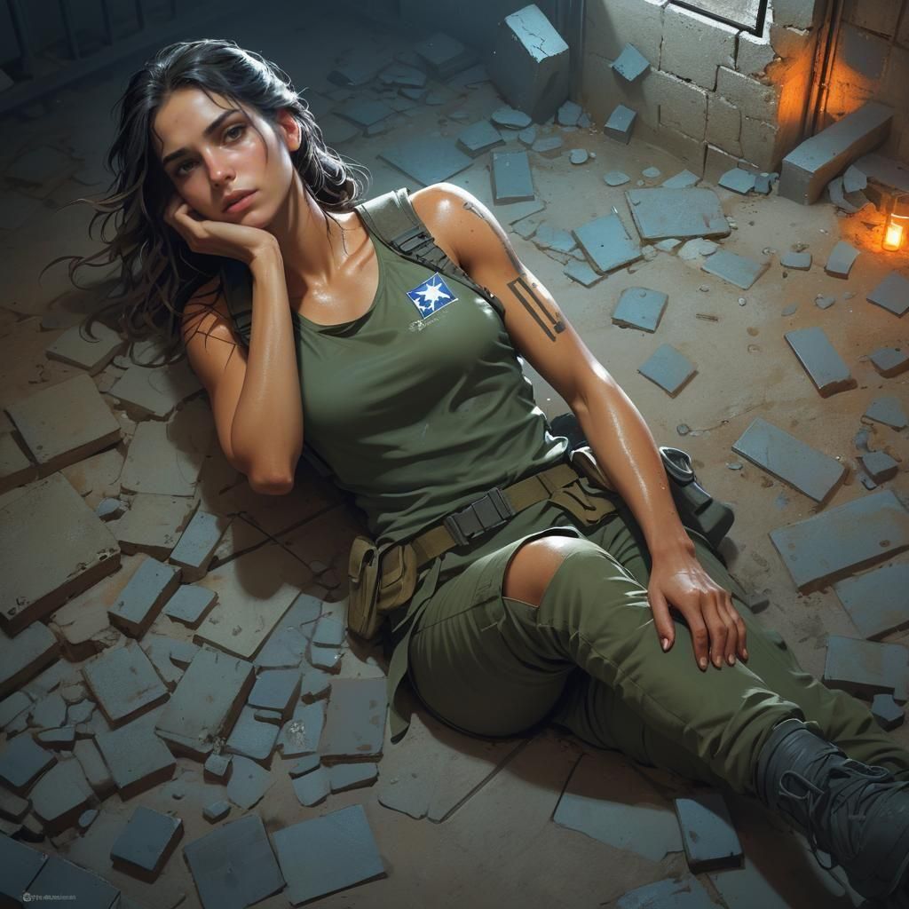 Captured Soldier Portrait in Digital Art Style