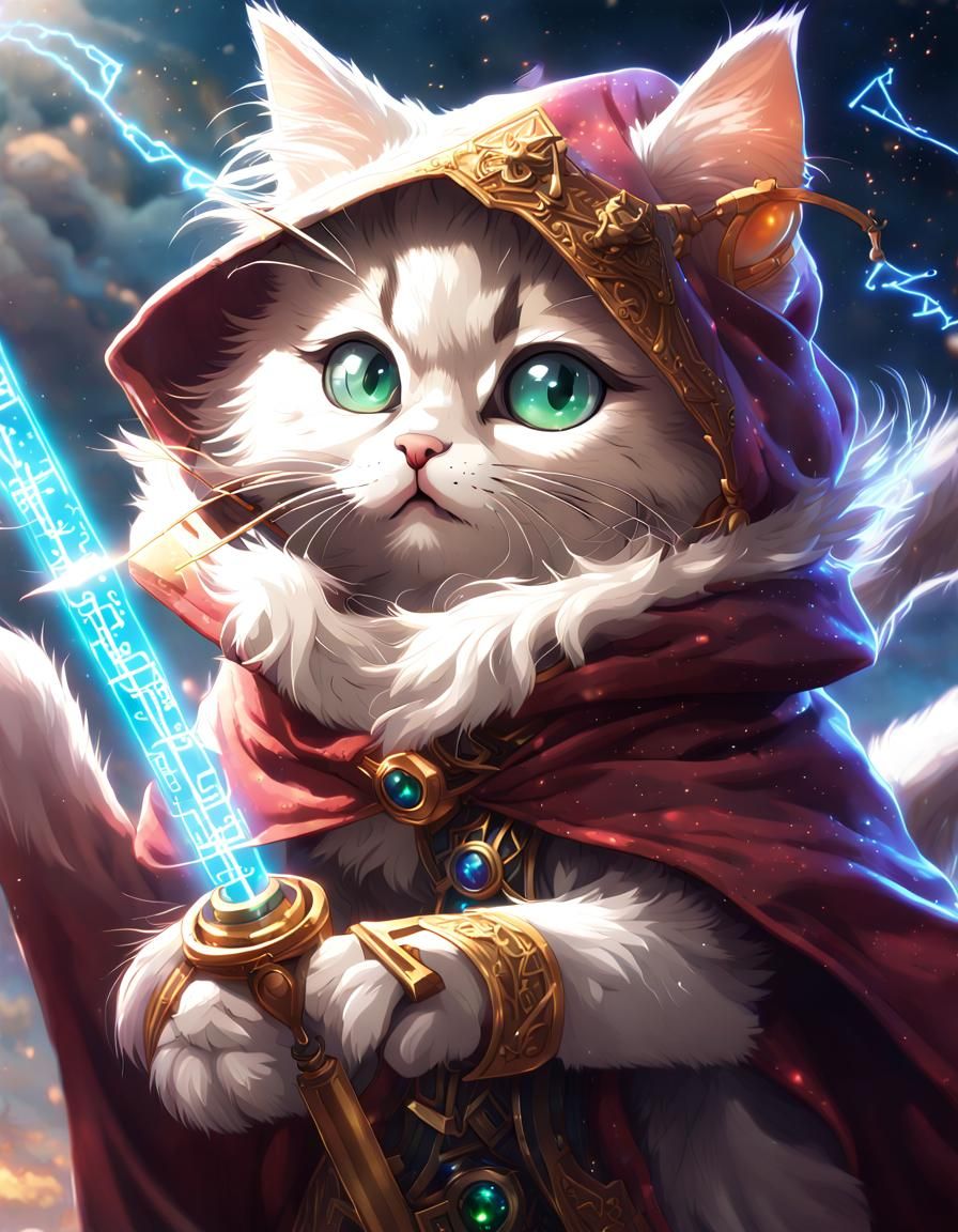 Kitten Wizard at Fantasy Academy: Anime Key Visual