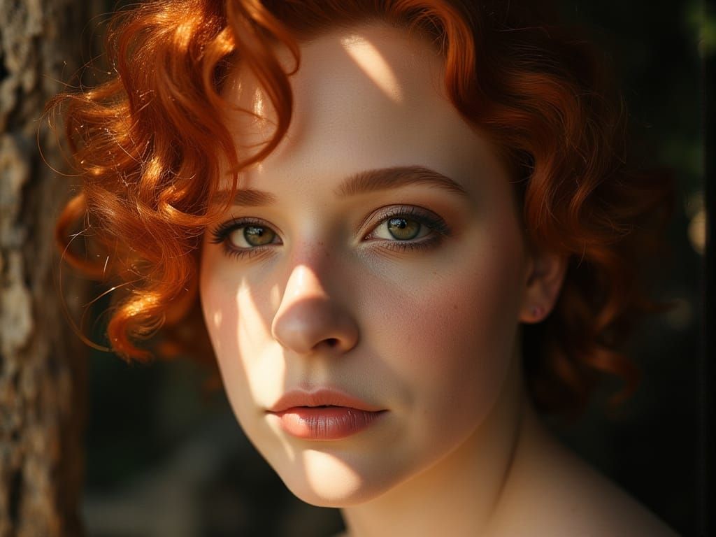 Ethereal Goddess Portrait in Hyperrealistic Oil Painting Sty...