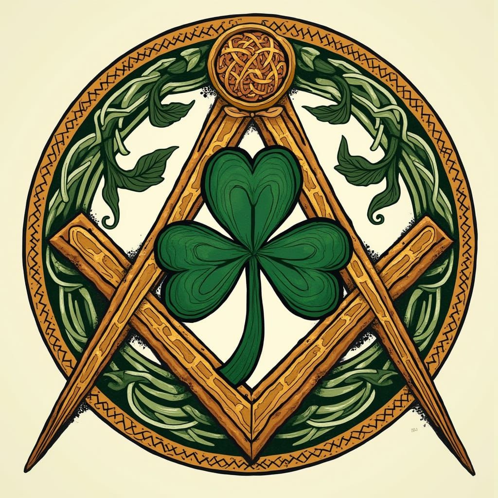 Symbolic Celtic Knotwork Shamrock