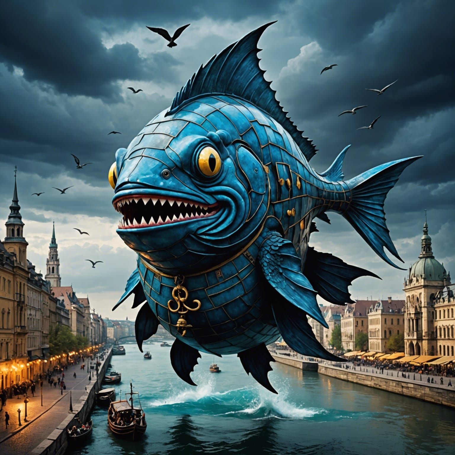 Budapest happened blue bird A Giant Pirate fish