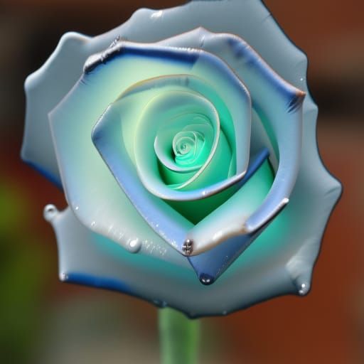 Elegant Glass Rose Sculpture