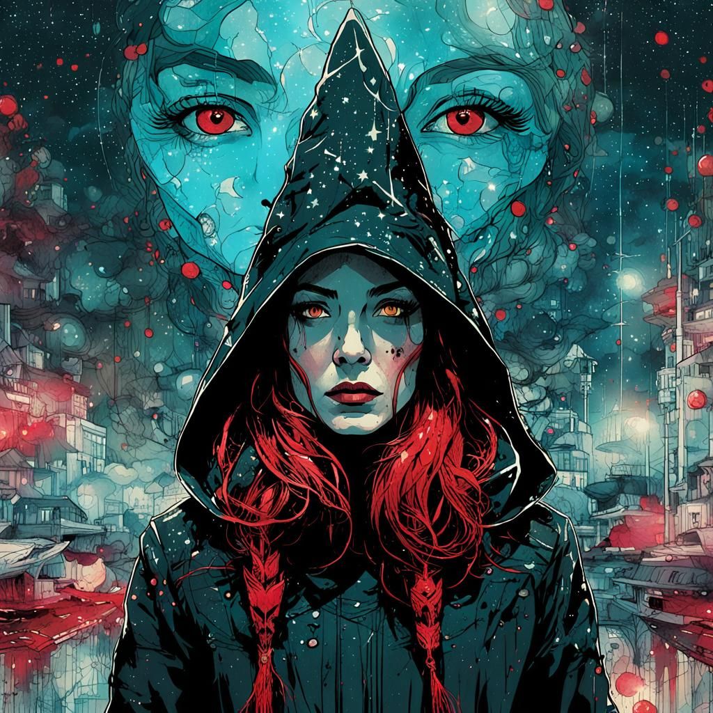 Scarlet Witch in Alien Station, Double Exposure Effect