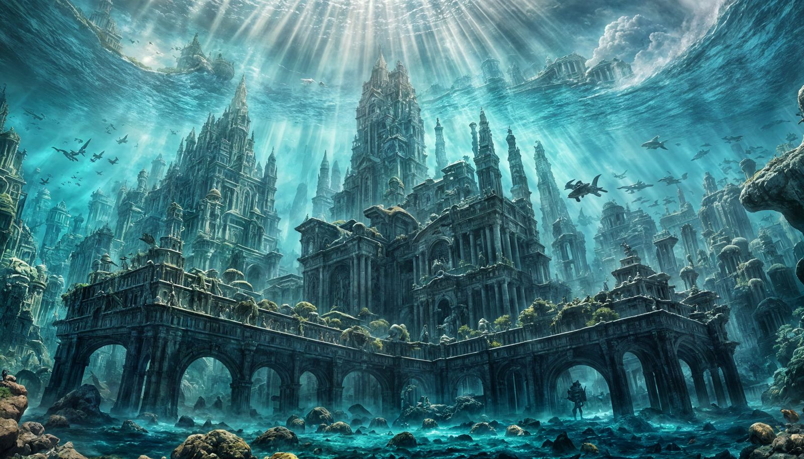 Underwater Atlantis City: Epic Digital Matte Painting