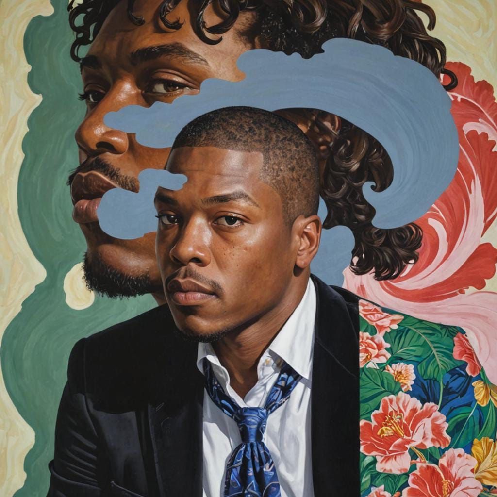 Abstract Portrait in Merging Artistic Styles