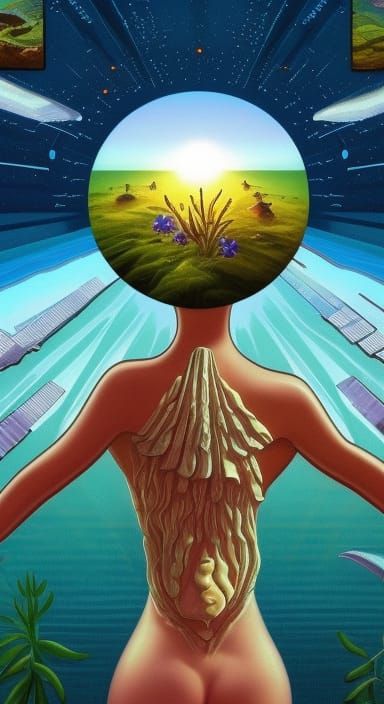 Retrofuturistic Summertime Sadness with Transhumanist Elemen...