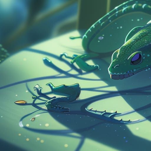 Diamond Lizard Scales in Anime Style