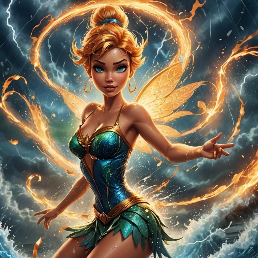 Tinkerbell Commands a Hurricane: Fantasy Concept Art