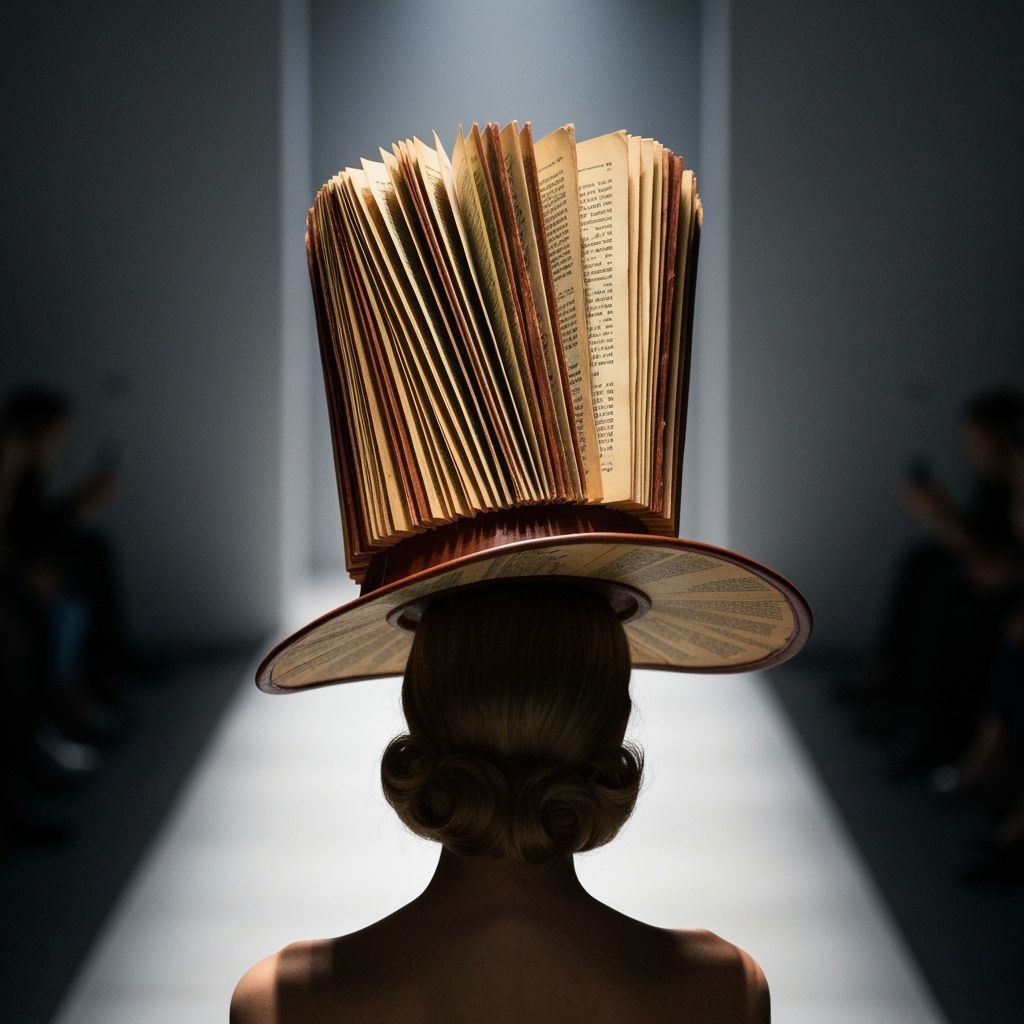 Avant-Garde Book Hat: A Surreal Fashion Statement