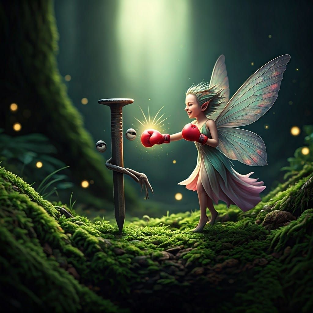Fairy Punches Living Nail in Mystical Forest