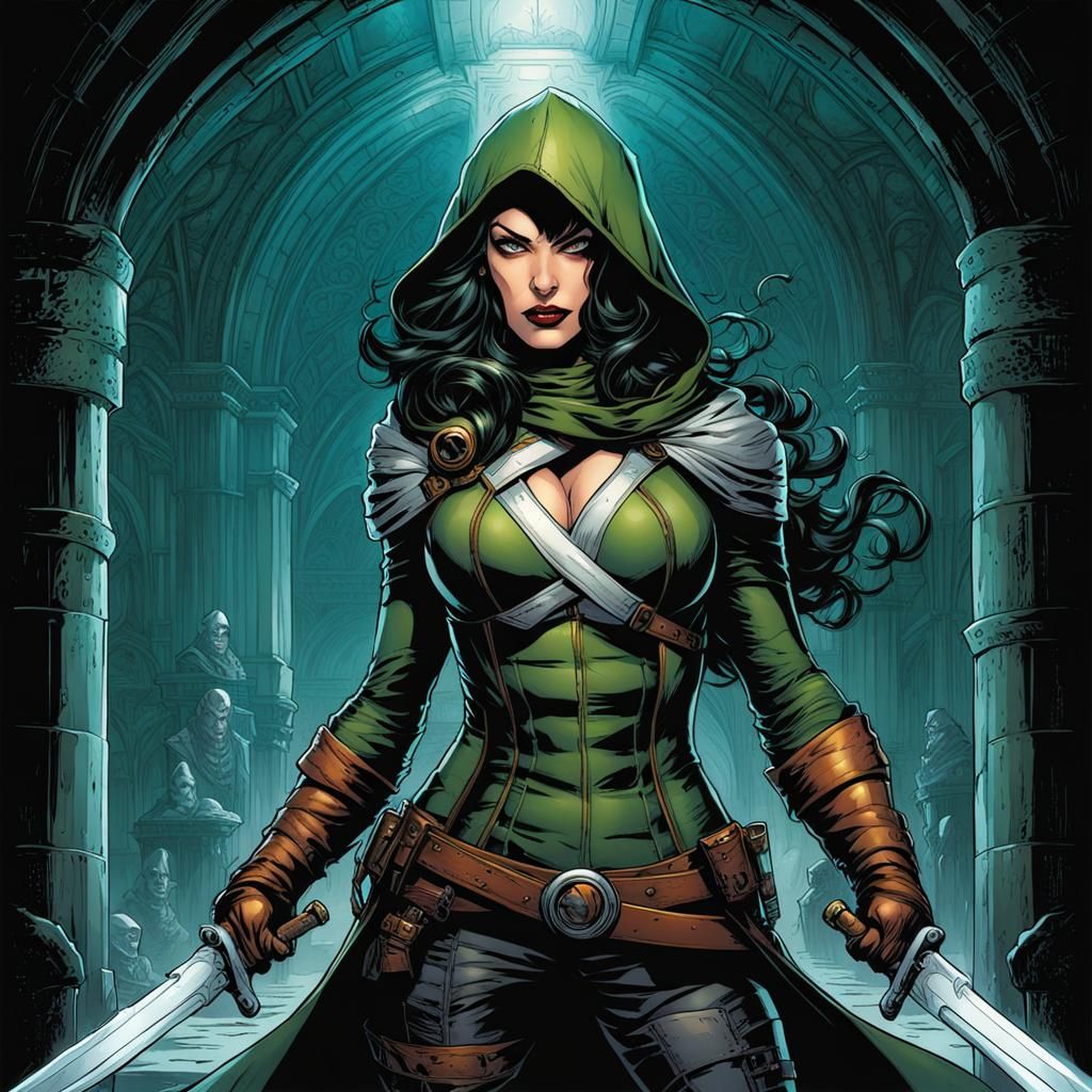 Mistress Rogue: Dynamic Comic Book Art